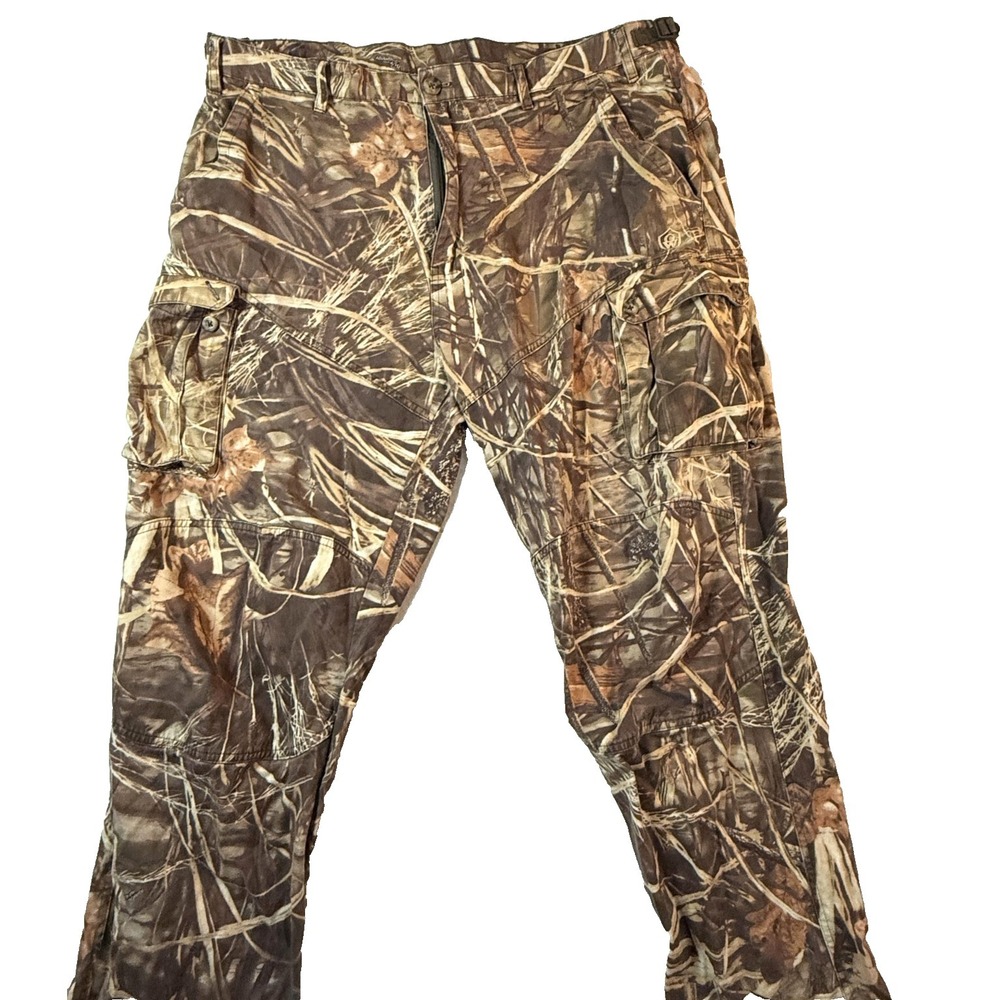 Game‎ Winner Camo Cargo Pants Mens 40x30 Adjustable Outdoor Hunting Gorpcore